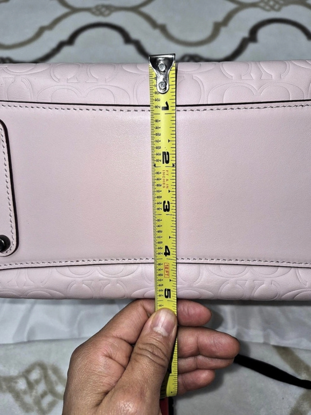 Coach Rogue 17 in Debossed Signature Leather Debossed Signature Leather Pink - Picture 3 of 10